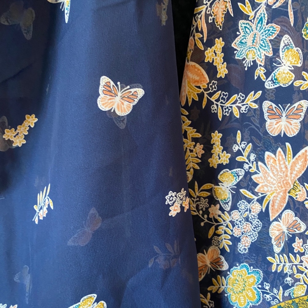 Candor NYC Butterfly 2-way Chiffon Poncho - Picture 5 of 7